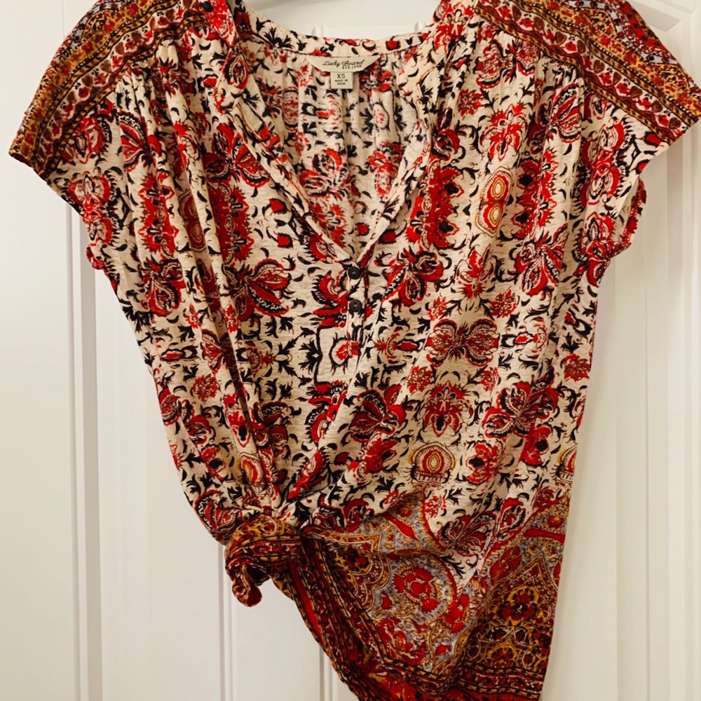 Women’s Lucky Brand Peasant Top Sz XS